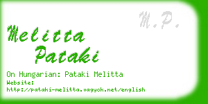melitta pataki business card